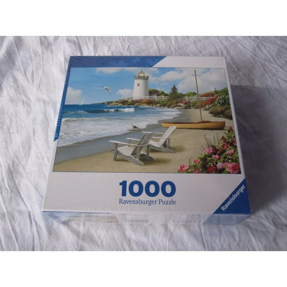 NEW Ravensburger Beach Lighthouse‎ Sunlit Shores 1000 piece jigsaw puzzle